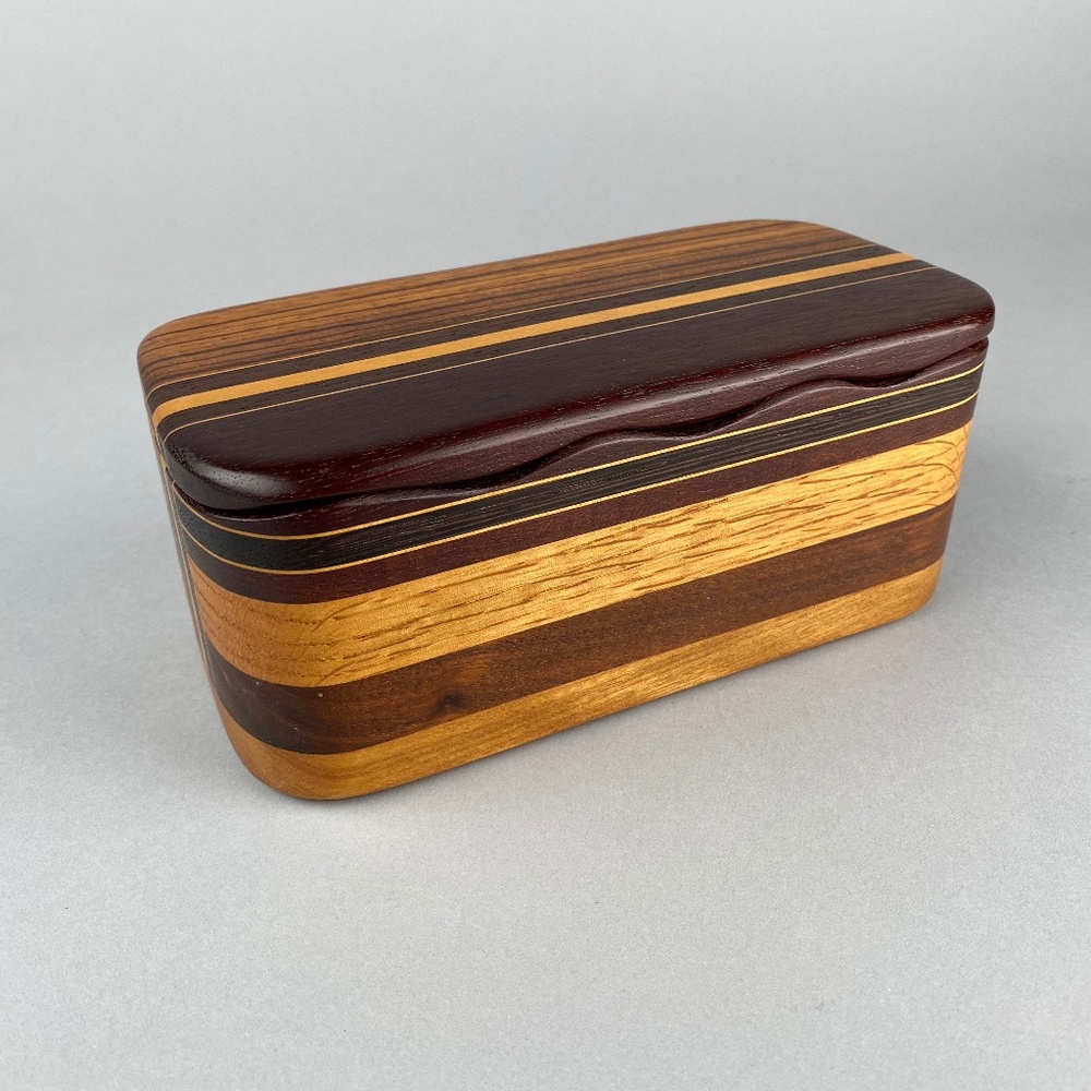 Handmade OOAK Laminated Wood Keepsake Jewelry Box
